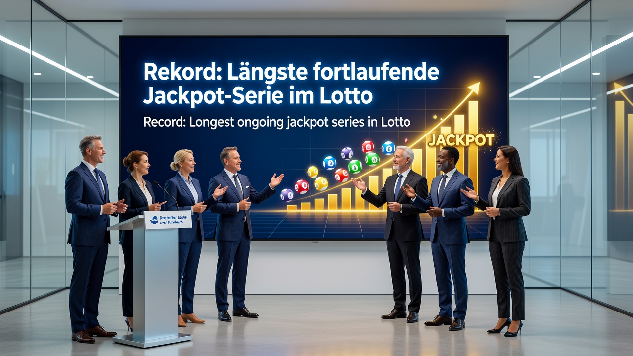 Feiernde Eurojackpot-Gewinner-Szene mit Konfetti und Jackpot-Summe von 70 Millionen Euro