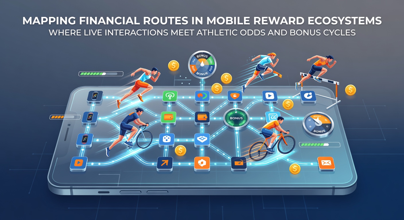 Übersichtskarte der finanziellen Flüsse in mobilen Belohnungsökosystemen mit Live-Elementen und Sportwetten