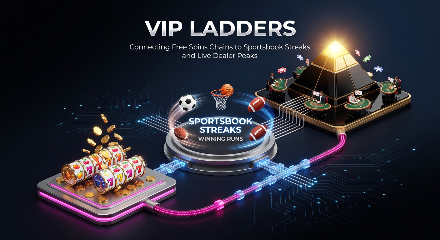 Detaillierte Darstellung eines Sportwetten-Streaks, der mit Slot-Free-Spins und Live-Dealer-Elementen verknüpft ist, inklusive Punkte-Leiter